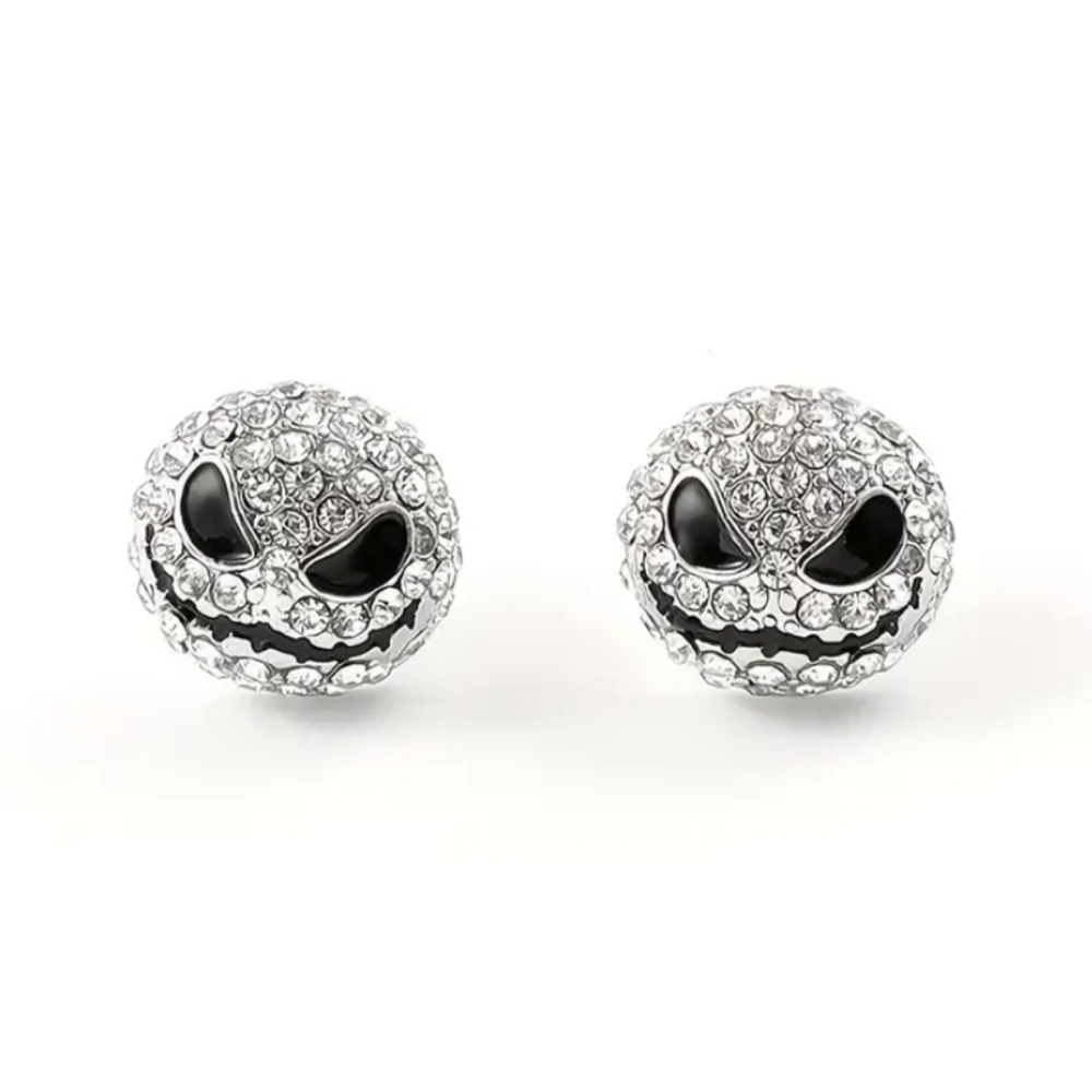 Nightmare Before Christmas Jack Skellington Stud Earrings NIP